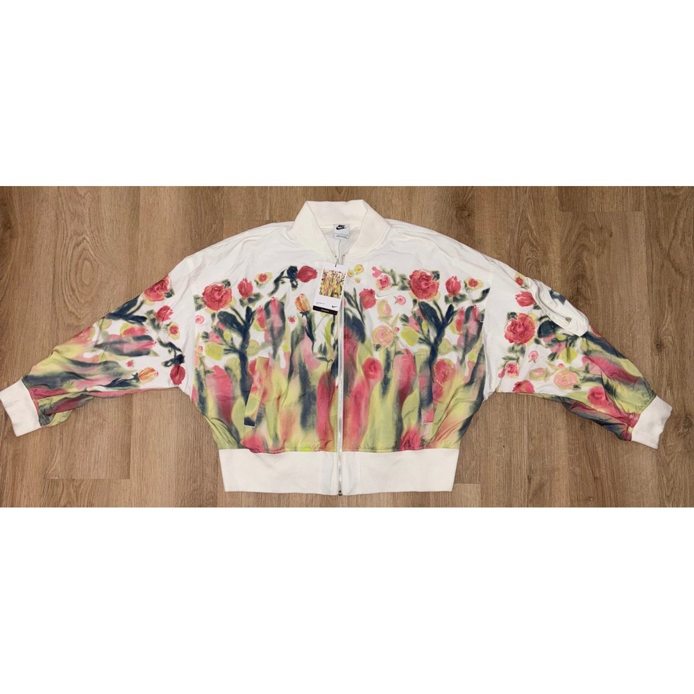 NWT Women's Nike Sportswear Artist Collaboration Bomber Jacket - Small - Floral - Picture 6 of 10